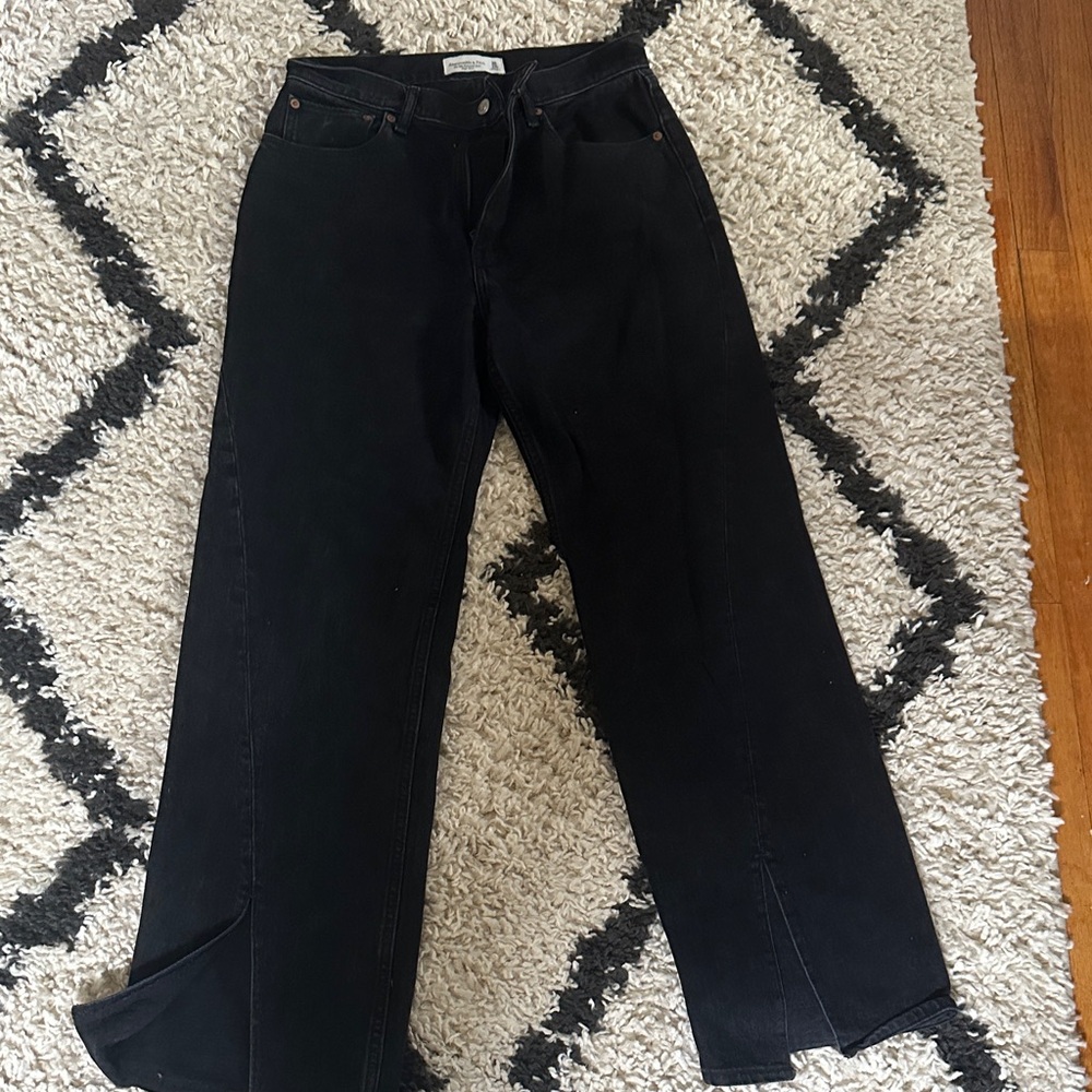 Abercrombie & Fitch Charcoal High-Rise Jeans